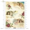 vintage, retro, aniołek, aniołki, dzieci, anioły, chmurka, niebo, róża, róże, angels, cloud, sky, roses, Engel, Wolke, Himmel, Rosen, angél, nube, cielo, rosa 